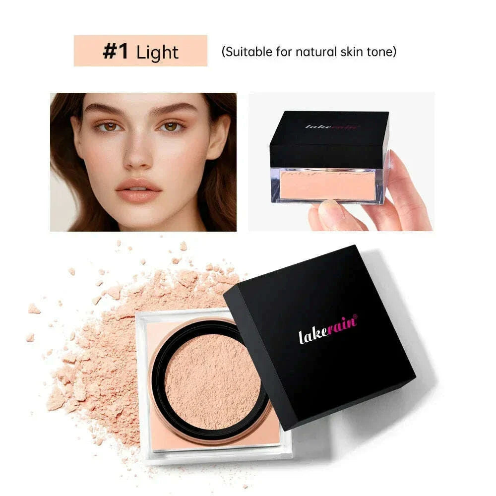 4 Color Luxury Loose Setting Powder Face Foundation Oil-Control Brighten Skin Full Coverage Face Beauty Makeup Powder Cosmetics