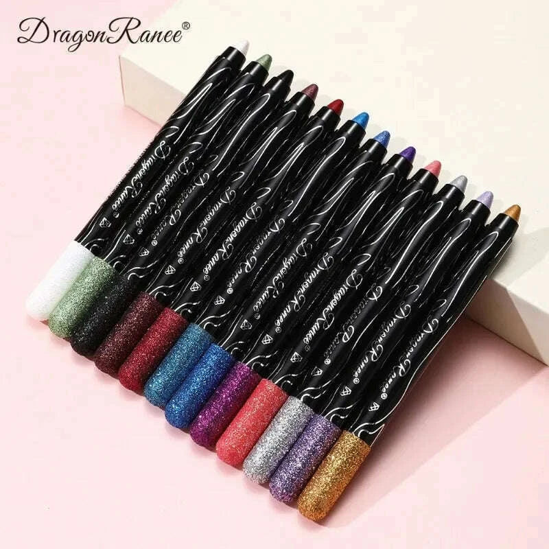 Shiny Pearlescent Highlighter Eyeshadow Pencil Waterproof Lasting Glitter Eyeliner Gel Pen Makeup Lying Silkworm Eyeshadow Pen