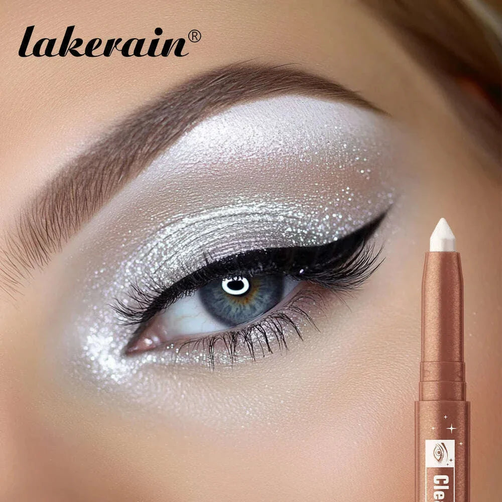 1pc Shimmering Eyeshadow Highlight Stick Glitter White Eyeshadow Pencil for Bright Eyes Dazzling Effect Makeup Highlighter