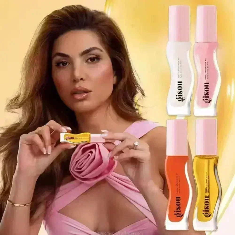 Gisou Fruit Honey Lip Balm Long Lasting Moisturizing Nourishing Lip Oil Gloss Care Exfoliating For Women Improve Lip Dryness