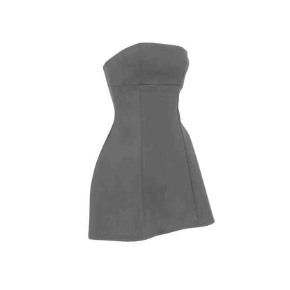 Sexy A-Line Dress Women's Summer New Solid Sexy Sleeveless Off Shoulder Bodycon Dresses Fashion Elegant Club Party Lady Dresses