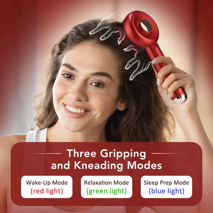 Electric Massage Comb Vibration Massager Red Light Follicle Comb Scalp Brush Hair Growth Anti Hair Loss Liquid Oil Applicator