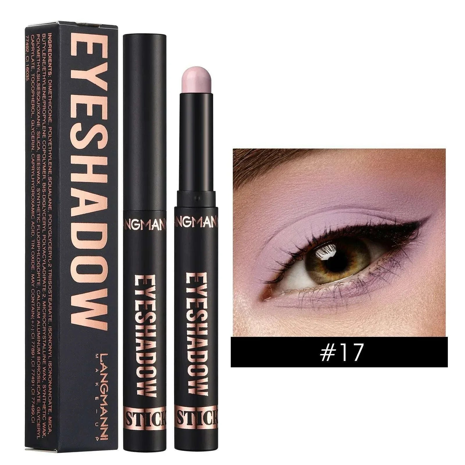 Smoky Dark Blue Eyeshadow Pencil Stick Waterproof Pearlescent 16 Colors Metallic Glitter Eye Shadow Highlighter Pen Makeup Tool