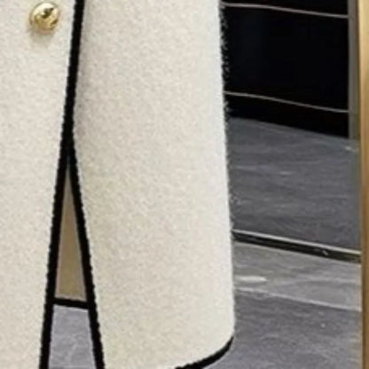 Matakawa Spring Autumn Women Skirts Contrast Color Korean Fashion Chic Faldas Mujer A-line Elegant Simple Sweet Long Skirt