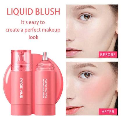PAGE VINE Liquid Blush Longlasting Velvet Ink Blusher Brightening Natural Rouge Multi-Purpose Matte Lipstick Eyeshadow Makeup
