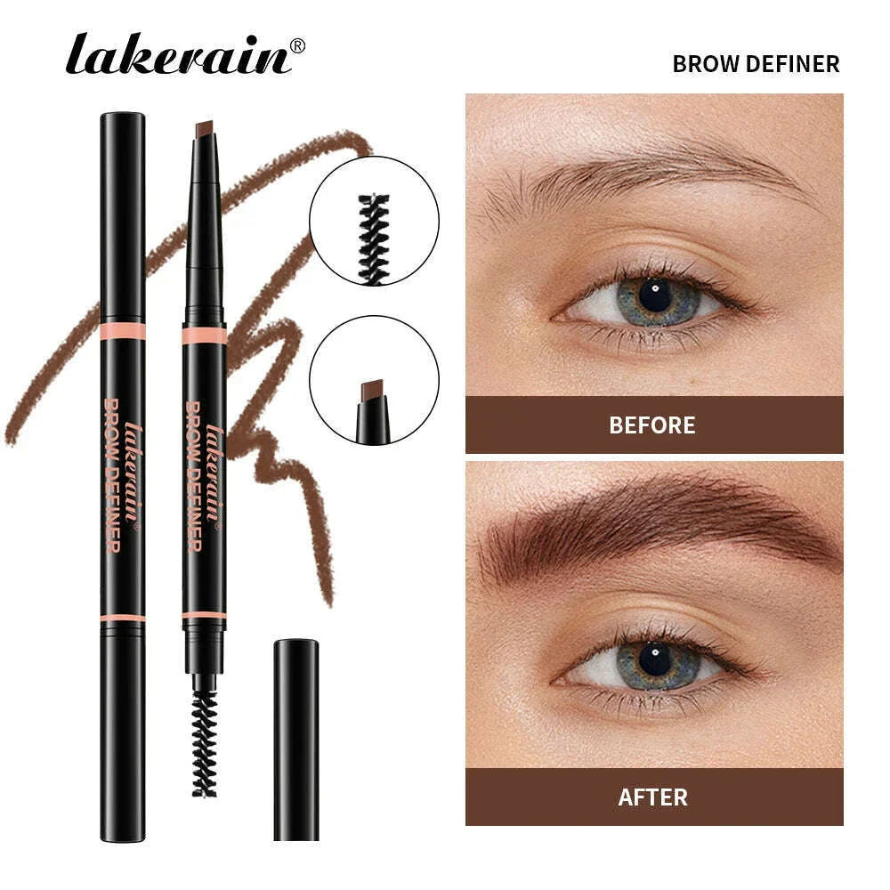 lakerain3 color triangle tip eyebrow pencil waterproof sweatproof not smudge stereo line sculpture triangle eyebrow pencil
