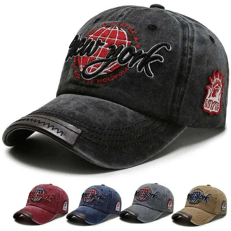 New Distressed Cotton Washed Baseball Cap Korean Outdoor Sunscreen Hat Casual And Versatile Street Spring And Autumn Sunhat