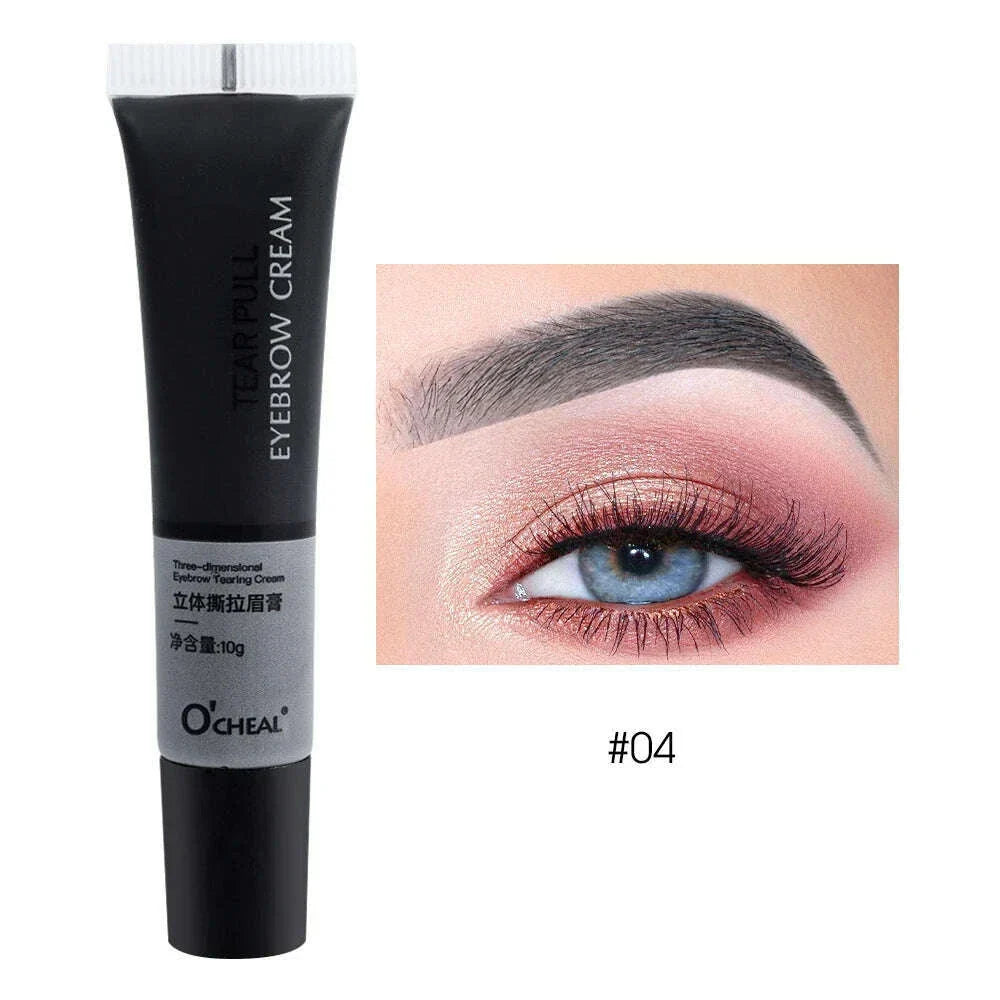 Tearing Eyebrow Gel Makeup Semi-Permanent Waterproof Long Lasting Tattoo Tint Sweatproof  Peel Off Dye Eyebrow Cream Cosmetics