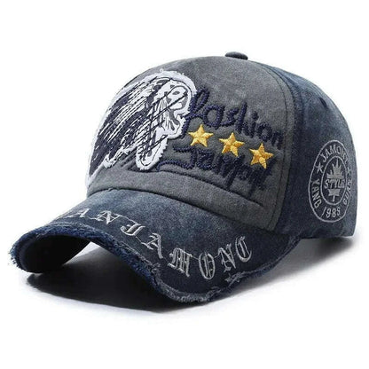 Four Seasons New Baseball Cap Retro Distressed Casual Outdoor Sports Hat Spring And Autumn Sunhat Letter Embroidery Cap Men