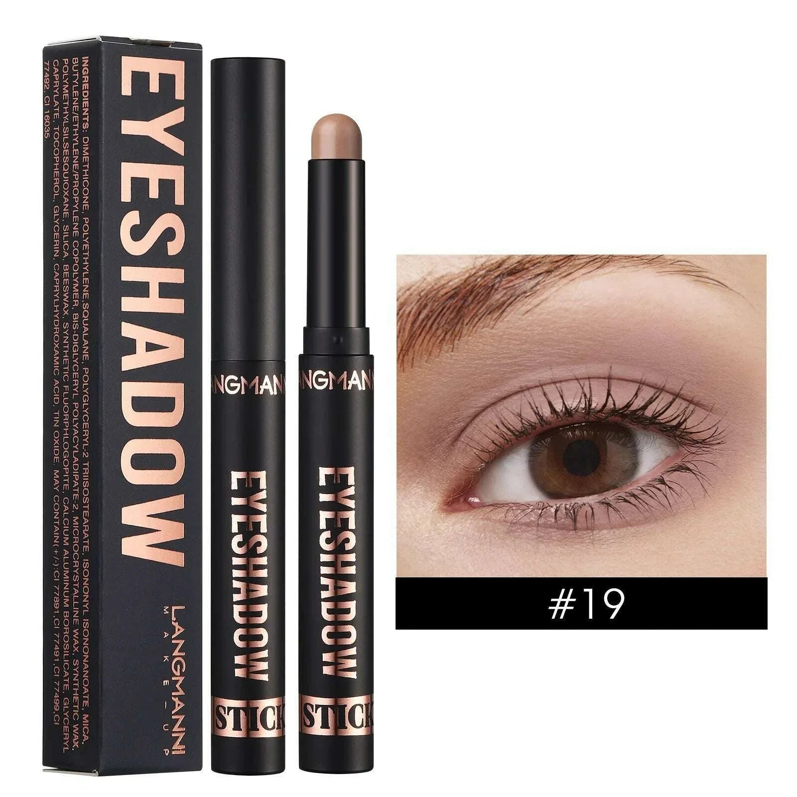 Smoky Dark Blue Eyeshadow Pencil Stick Waterproof Pearlescent 16 Colors Metallic Glitter Eye Shadow Highlighter Pen Makeup Tool