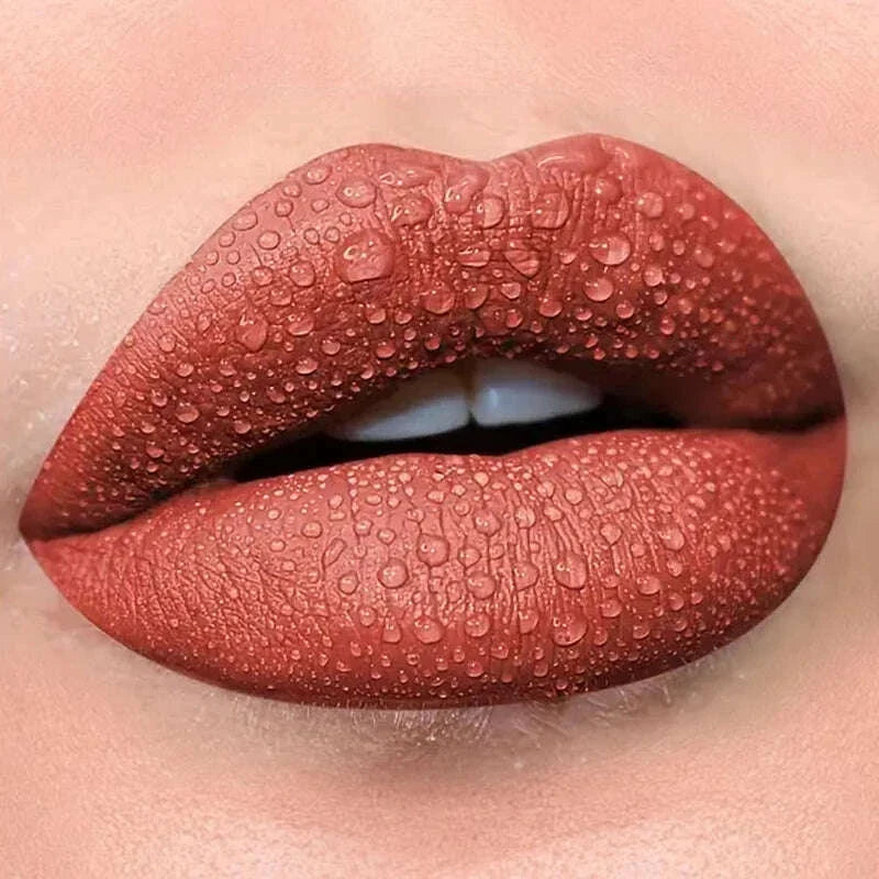 13 Colors Waterproof Matte Velvet Lip Tint Collection - Long-Lasting, Smudge-Proof, Nude Lip Glaze for a Sexy, Smooth Finish - P