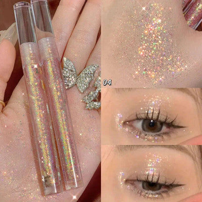 Glitter Highlighter Liquid Eyeshadow Pearlescent Brighten Lying Silkworm Waterproof Diamond Polarized Eyeshadow Makeup Cosmetic