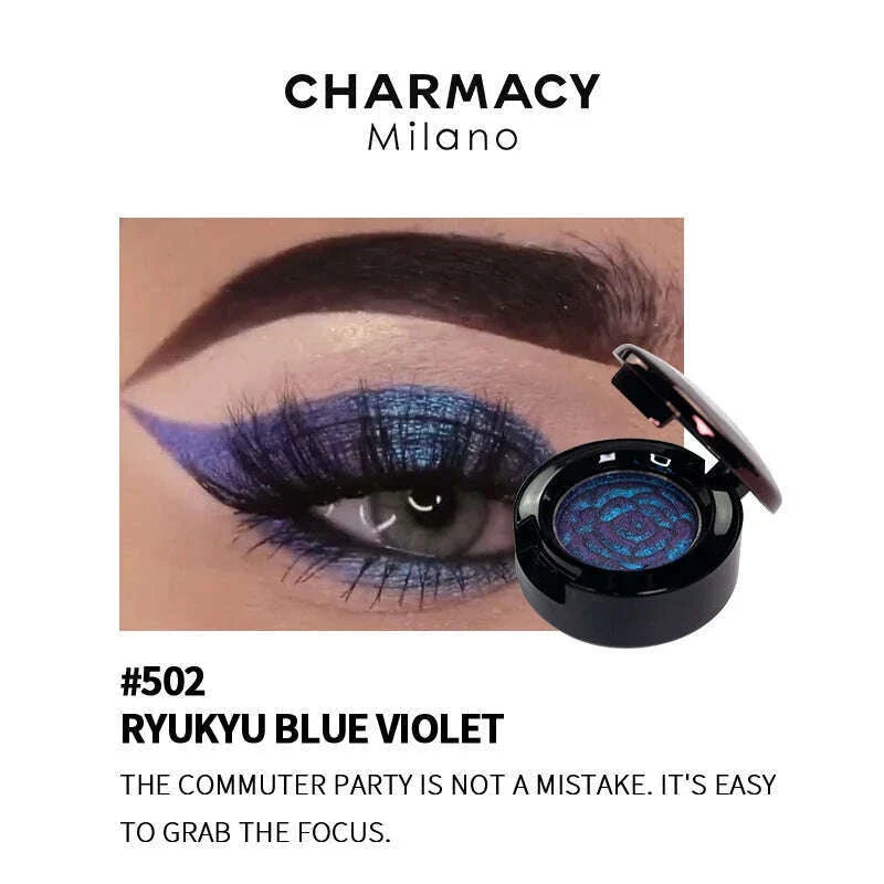 CHAEMACY 6 Colors Glitter Optical Chameleon Powder Eyeshadow Long Lasting Easy to Wear Eye Shadow for Women Makeup Cosmetic