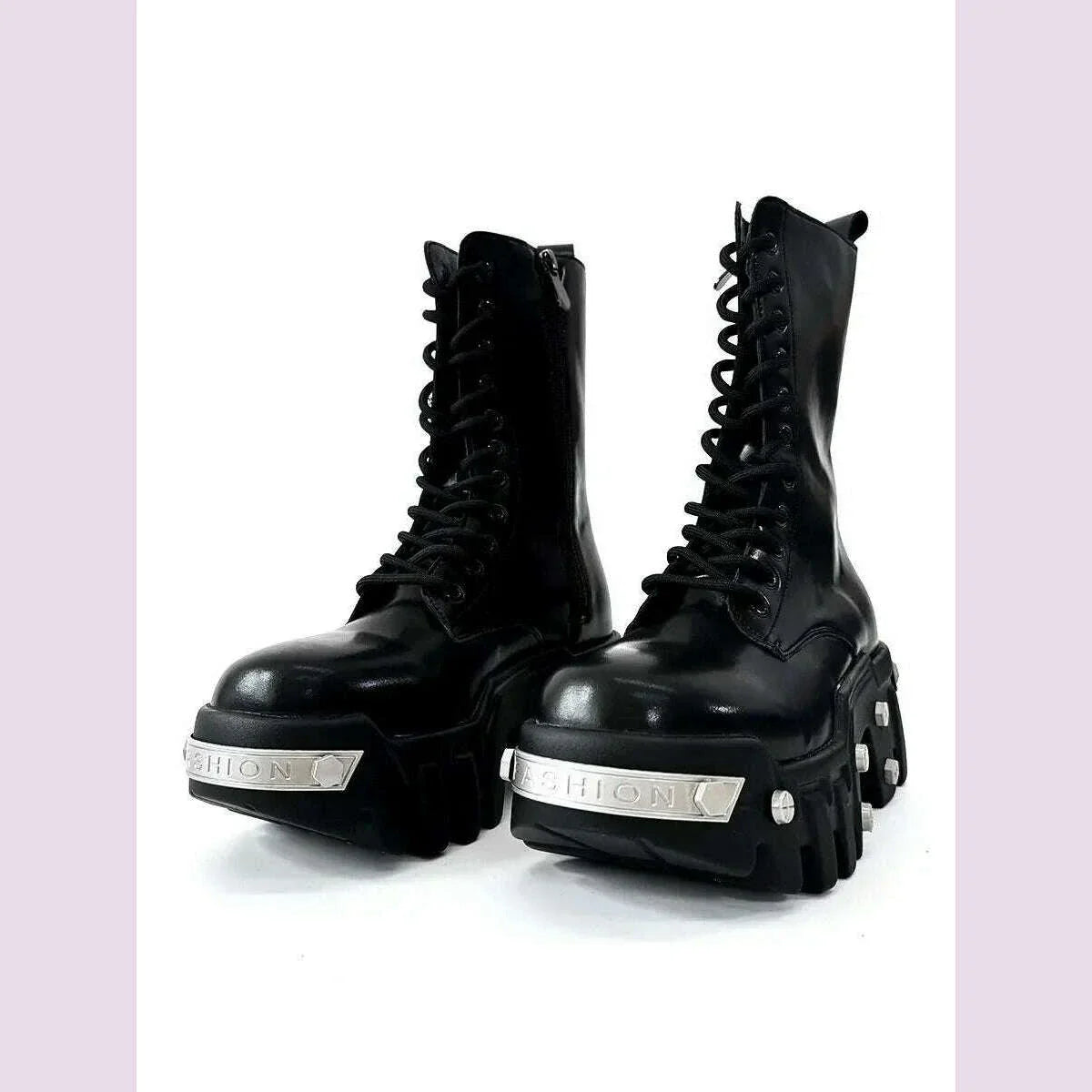 2025 Winter New Thick-soled High-top Locomotive Bulldozer Boots Men