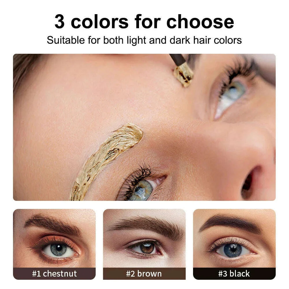 Lakerain Eyebrow Tint Dye Professional Eyebrow Dye Waterproof Long-lasting Eyebrow Brow Kit Semi Permanent Home Use Pro Kit