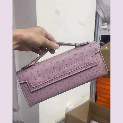 XMESSUN Customized Ostrich Pattern Long Clutch Bag PU Leather Party Tote Bag High Quality Designer Handbags Ins Trendy Bag