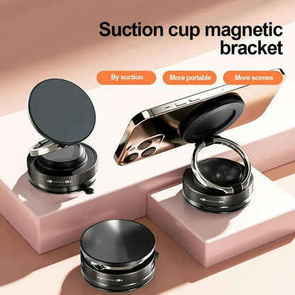 2025 Car Magnetic Phone Holder 720° Rotation Foldable Adjustable Vacuum Suction Cup Stand Bracket Desk Wall For iPhone Tesla