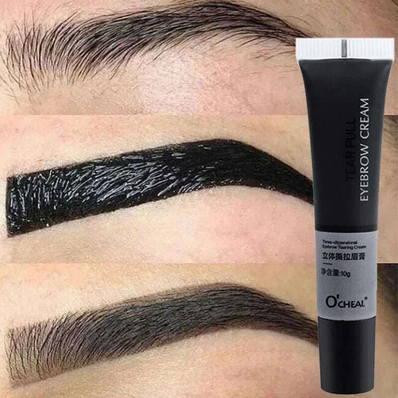 Tearing Eyebrow Gel Makeup Semi-Permanent Waterproof Long Lasting Tattoo Tint Sweatproof  Peel Off Dye Eyebrow Cream Cosmetics
