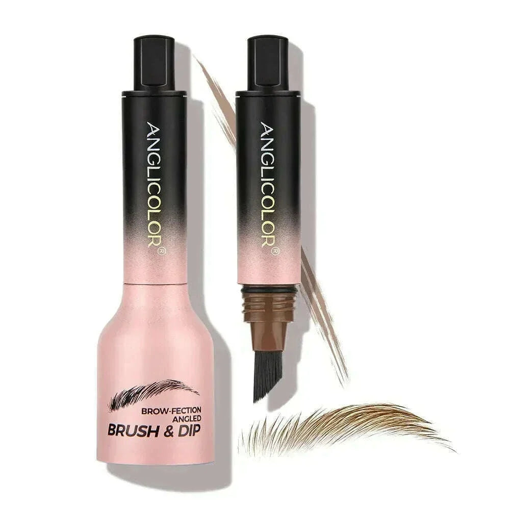 3D Wild Eyebrow Pencil Microblading Eyebrow Tint Pen Square Angled Brush Brow Dye Cream Anti-smudge Waterproof Multifunction