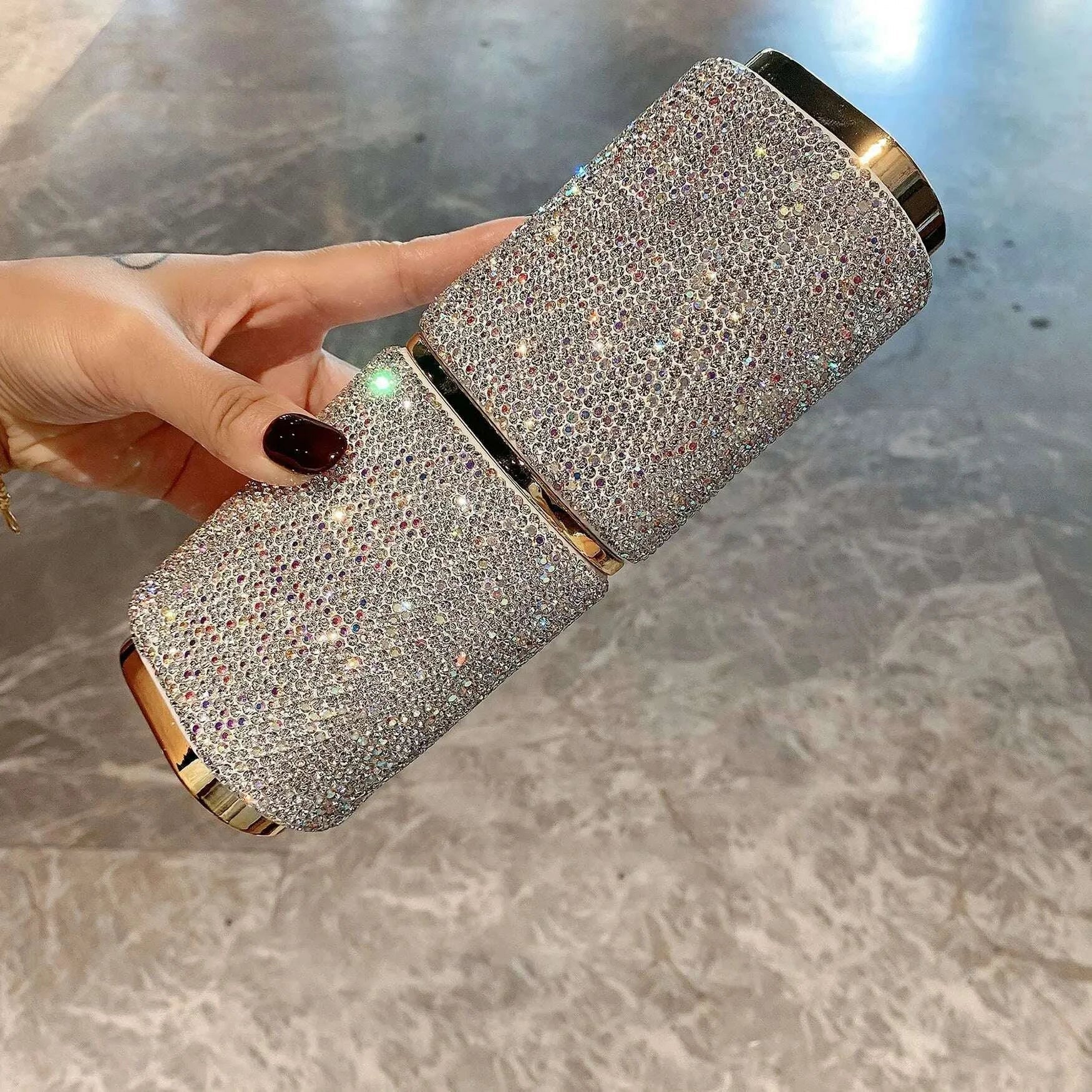 All Diamond Toothbrush Box Luxury Portable Toiletries Storage Case Makeup Brush Holder Bling for Traveling Bathroom Organizer