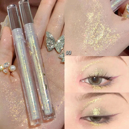 Glitter Highlighter Liquid Eyeshadow Pearlescent Brighten Lying Silkworm Waterproof Diamond Polarized Eyeshadow Makeup Cosmetic
