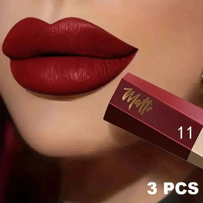 13 Colors Waterproof Matte Velvet Lip Tint Collection - Long-Lasting, Smudge-Proof, Nude Lip Glaze for a Sexy, Smooth Finish - P