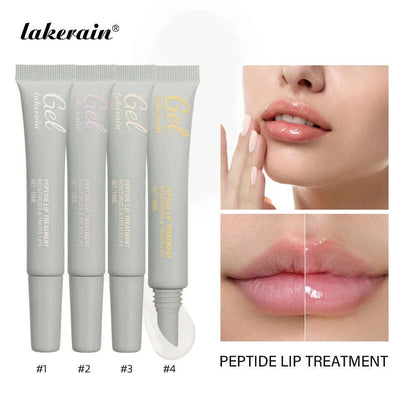 Lakerain Peptide Lip Treatment Jelly Transparent Moisturizing Repairy Reduce Lips Fine Line Lip Blam Gel Hydrating Plump 10ml