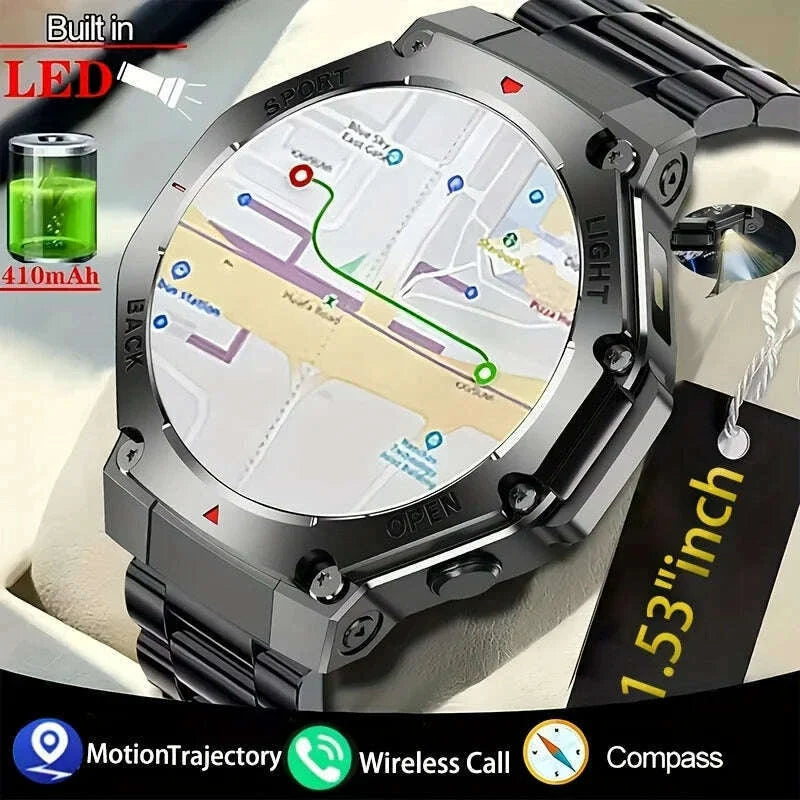 2025 New LED Smart Watch Men's HD AMOLED Bluetooth Call Waterproof Smartwatch Heart Rate Monitoring Women's Health Smart Watches