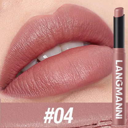12 Color Matte Lipstick Pencil Waterproof Long Lasting Non-Stick Cup Lip Stain Tint Cosmetic Nude Lipstick Pen Makeup Maquillage