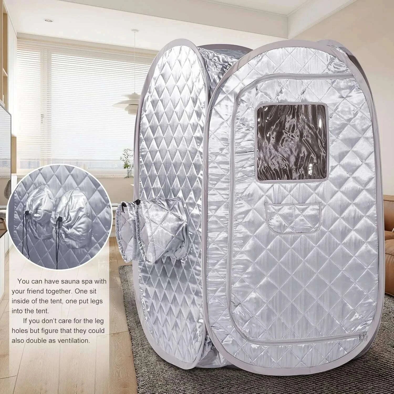 Portable Steam Sauna Tent  Personal Steam Sauna SPA for Detox Therapy with2L Steamer