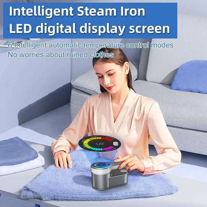 New Intelligent Steam Ironing Machine Portable Travel Steamers for Clothes LCD Diplay Screenc Mini Handheld Garment Iron Steamer