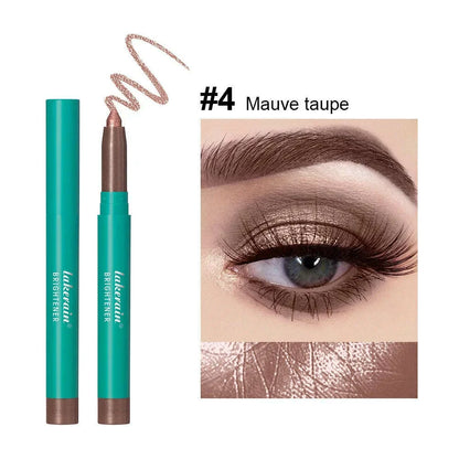 Eye Shadow Lying Silkworm Highlighter Pen Eyes Makeup Pink Pearl High-gloss Brightening Glitter Eyeshadow Stick with Sharpener