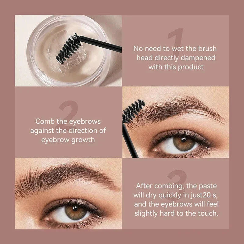 1pcs 3D Eyebrow Styling Cream Makeup Long Lasting Natural Quick-drying Wild Brow Pomade Setting Gel Wax Eyebrow Cosmetics