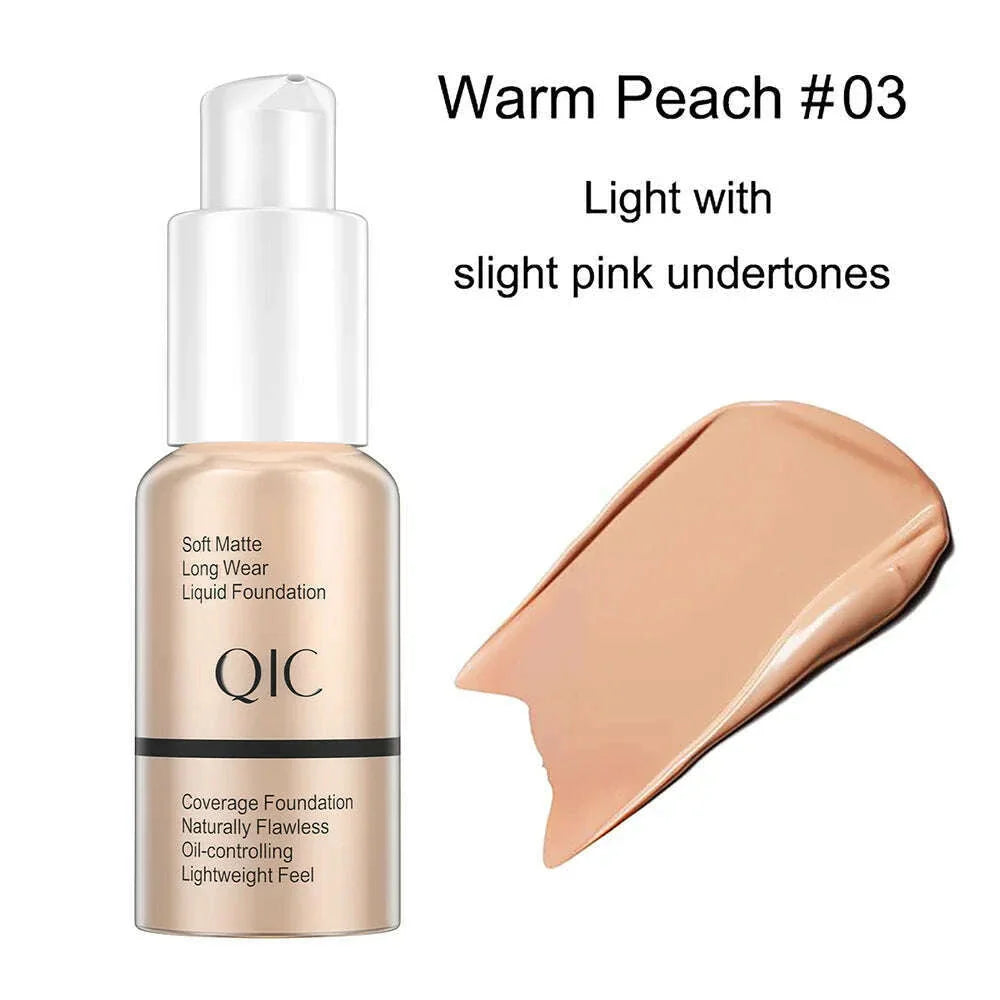 30ml Matte Makeup Foundation Cream Professional Concealing Face Dark Circle Liquid Long-lasting Eye Corrector Cream Primer