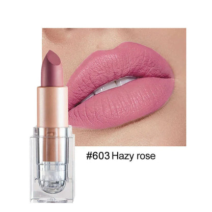 Handaiyan 12 Colors Matte Waterproof Velvet Nude Lipstick Sexy Red Brown Pigments Makeup Long Lasting Profissional