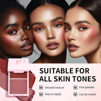 Cream&Powder Blush Palette Natural Long-lasting High Pigment  Blush Makeup Contour Powder Beauty Peach Pink Korean Makeup Blush