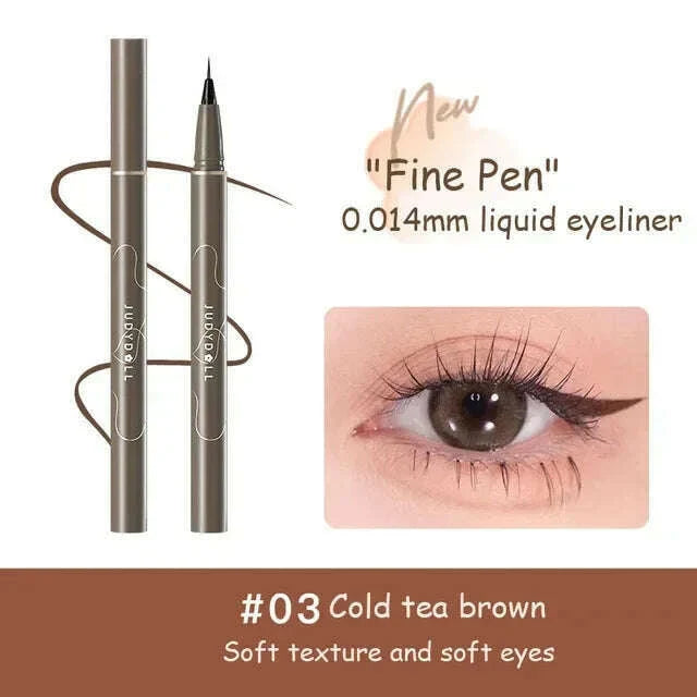 JUDYDOLL Super Fine Eyeliner Fine Brushwork Stain Free Waterproof Anti Shake Long lasting Fast Drying Slim And Enlarged Eyes