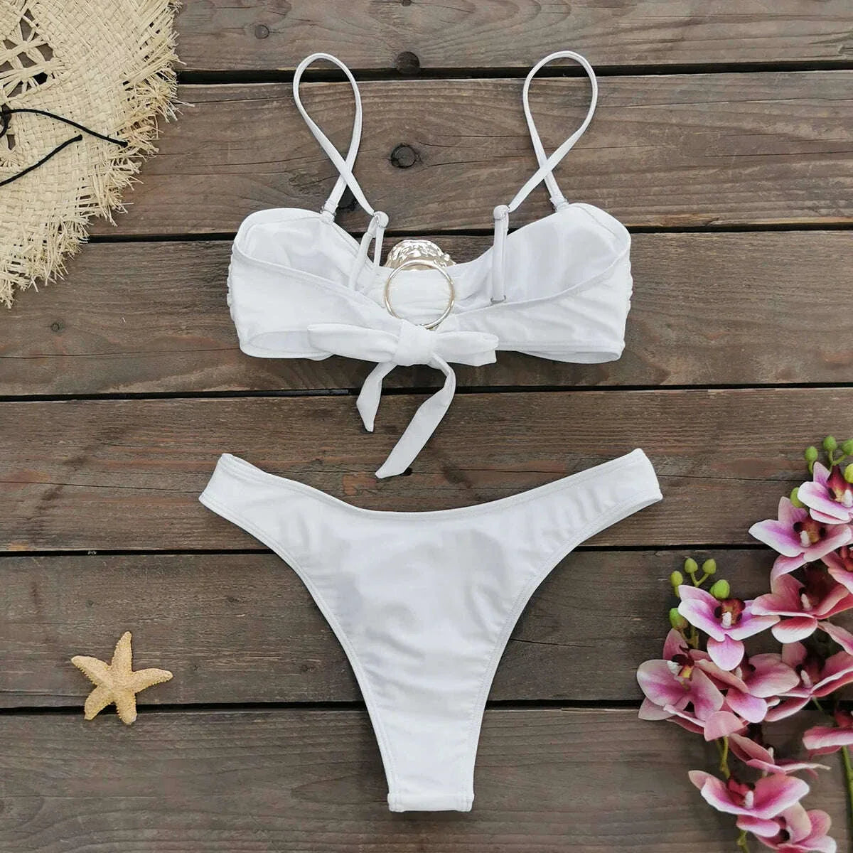 Off Shoulder Bikini With Skirt Women Swimsuit 2025 Biquini High Cut Swimwear Lady Holiday Bath Suit Female Beachwear Outfits