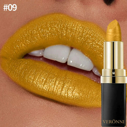 Diamond Shimmering Lipstick Set,High Pigmented Glitter Metallic Lipstick Glitter Lipgloss Lips Makeup Cosmetics Sexy Make Up