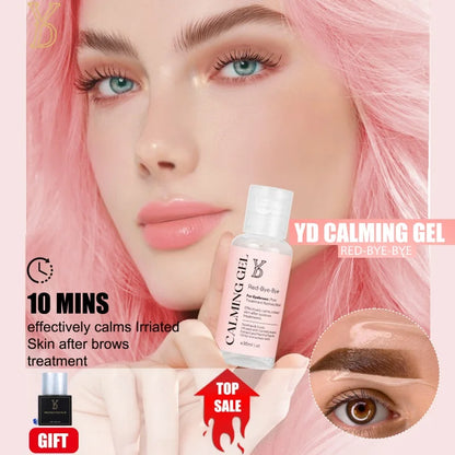 YD Calming Gel for Eyebrows Redness Relief and Promote Recovery Transparent Gel Removal Red Relieve Redness Repair Agent 30ML