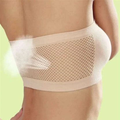 Ladies' Sexy Strapless Crop Top Bra Bandeau Boob Tube Brassiere Summer Breathable Mesh Invisible Strapless Chest Wraps Tube Tops