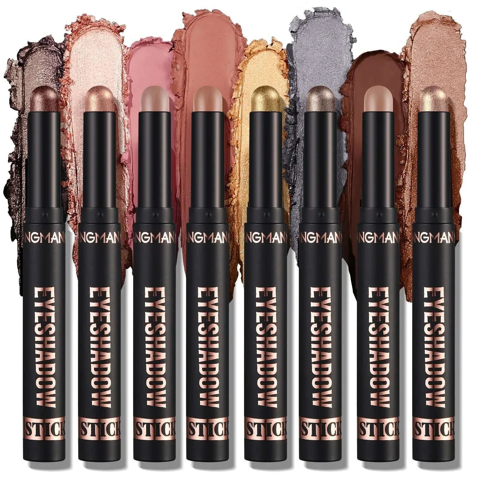 Smoky Dark Blue Eyeshadow Pencil Stick Waterproof Pearlescent 16 Colors Metallic Glitter Eye Shadow Highlighter Pen Makeup Tool