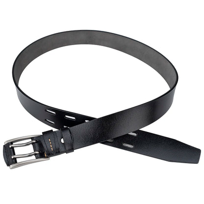Men's Double Pin Buckle Genuine Leather Belt Casual 4.1cm