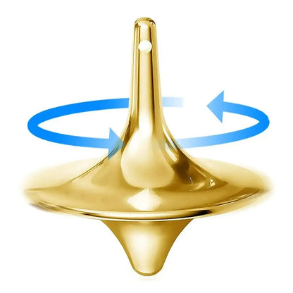 Metal Gyro Silver Hand Spinning Top Fingertips Small Cyclone Gyroscope Anti Stress Fidget Toys for Teenagers & Adults Xmas Gifts