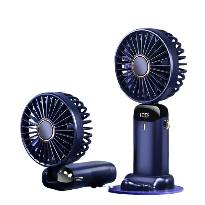 5 Speed Adjustable Intelligent Digital Display USB Folding Neck Hanging Fan Portable Charging Model Portable Cooling Device