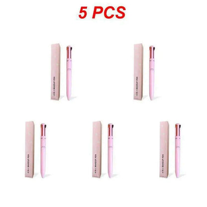 Multi-functional 4-in-1 Makeup Pencil Eyeliner Lip Liner Eyebrow Pencil Swivel Waterproof & Sweatproof Makeup Tools