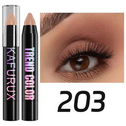 24 Colors Pearlescent Glitter Eyeshadow Eyeliner Pencil Waterproof Matte Nude Eye Shadow Eye Makeup Shimmer Highlighter Pen Tool