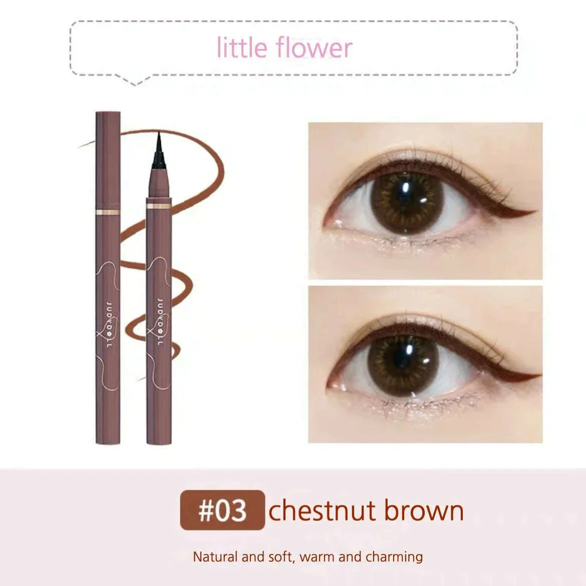 JUDYDOLL Super Fine Eyeliner Fine Brushwork Stain Free Waterproof Anti Shake Long lasting Fast Drying Slim And Enlarged Eyes