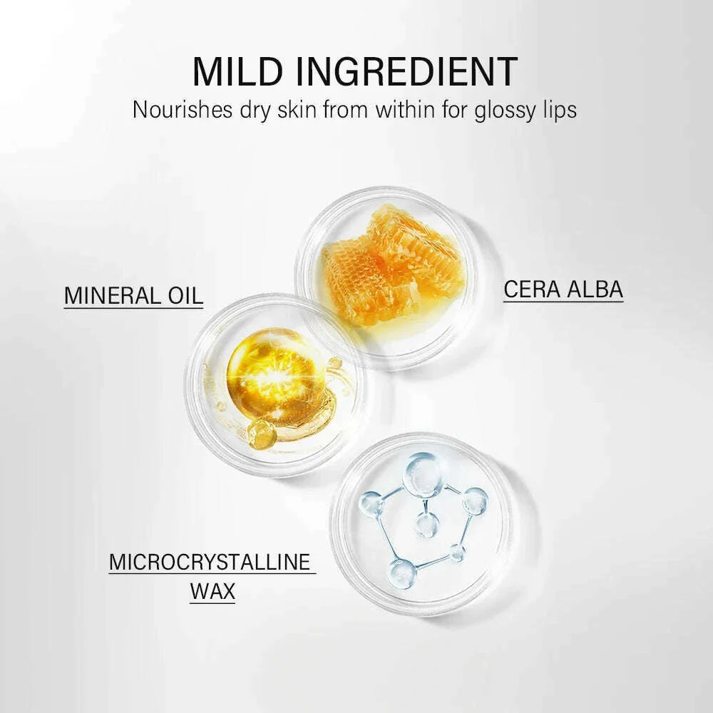 Lakerain Peptide Lip Treatment Jelly Transparent Moisturizing Repairy Reduce Lips Fine Line Lip Blam Gel Hydrating Plump 10ml
