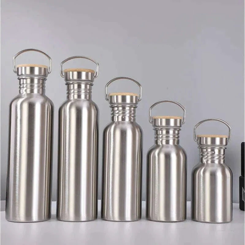 Stainless Steel Water Bottle 1000 750 500 350ml Big Mouth Cycling Hiking Waterbottle Drinkware Sports Bottle Flasks with Lid